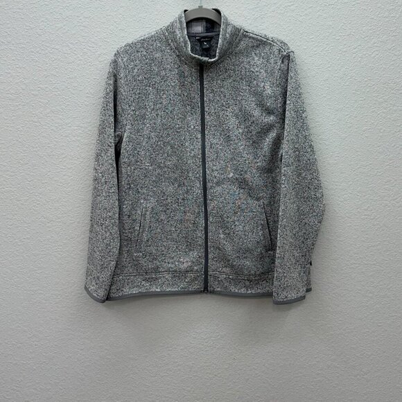 Eddie Bauer Gray Sweater Fleece Full Zip Sweatshirt w Pockets Womens size XL - Picture 1 of 4
